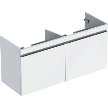 Geberit Renova Plan vaskeskab 1230 x 606 x 446 mm 2 skuffer blankpoleret hvid højkomprimeret trelags-spånplade lakeret - 1