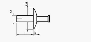 4,8X30 rundhovedet  aluminium/rustfri slagnitte ekstra stor flange - 1