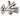 Unite kombistopventil 3/4" x  1/2" x  3/8" med 77 mm roset - 1