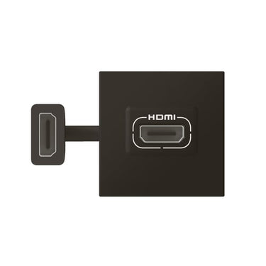 Mosaic AV HDMI udtag forlænger 15cm kabel 2M mat sort - 1