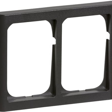 FUGA ramme Softline 63 1,5 modul vandret dobbelt koksgrå - 1