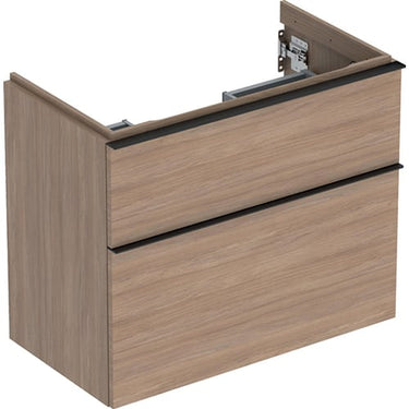 Geberit Icon vaskeskab 740 x 416 x 615 mm 2 skuffer eg natur højkomprimeret trelags-spånplade melamin træstruktur - 1