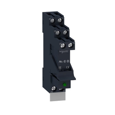 Zelio RSB stikbensrelæ i sokkel med varistor og skilt 1 C/O kontakt på 16A og 230 VAC forsyning - 1