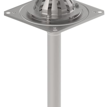 BLÜCHER tagafløb til selvfald og tagfolie lodret 280 x 280 mm Ø50 mm - 1