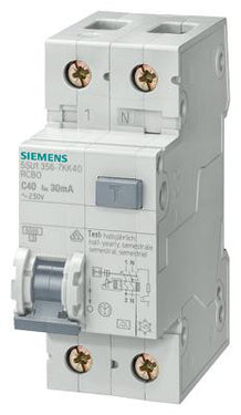 Kombiafbryder type A 30mA 6kA 1 polet + nul C 13A - 1