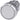 Trykknap 22mm rund Metal Skinnende Hvid Flad - 1