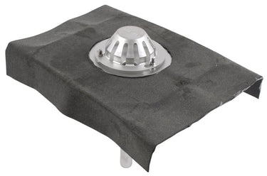 BLÜCHER tagafløb til vakuum med bitumenkrave 400 x 400 mm Ø40 mm - 1