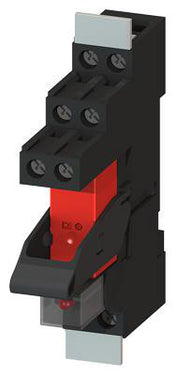 Plug-in relæ komplet enhed 2 W 24 V DC LED modul rød base med logic isolation skrue terminal - 1