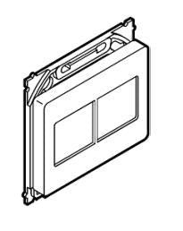 LK OPUS 66 Dataudtag for 2x Keystone RJ45 1 modul hvid - 1