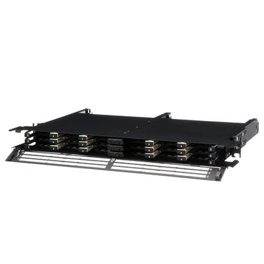 HD Flex 19" panel udtræk 1U for 8 kassetter (max 144 fiber) sort - 1
