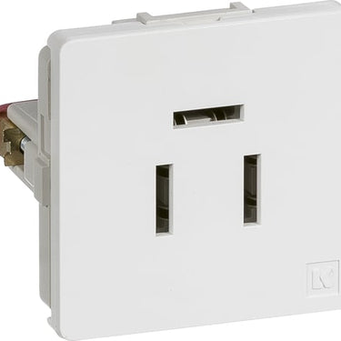 LK FUGA Telefonudtag 3-pol 1 modul hvid - 1