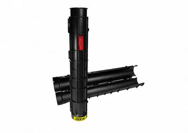 Kabelrør delt 160mm 1,2m 450N EVOCAB SPLIT sort m. quicklock og genbrugbar - 1