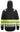 Snickers Hi-Vis hættetrøje lang lynlås kl. 1 str XS sort/gul - 3