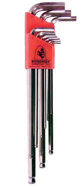 Bondhus Stiftnøglesæt BG lang blank med kugle 1,5-10 mm - 1