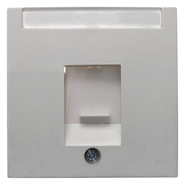 Afdækning Euro med støvlåg for 1x modular jack S/B (hvid) - 1