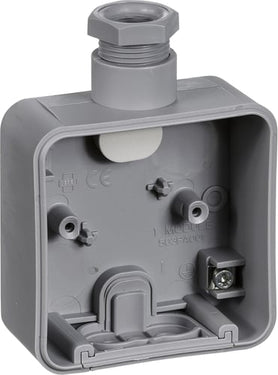 OPUS 74 Industri underlag 1 modul med 1 forskruning M20 lys mellemgrå - 1
