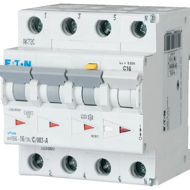 Kombiafbryder 13A 3P+N C 30mA 4M 6KA (HPFI type A)) - 1
