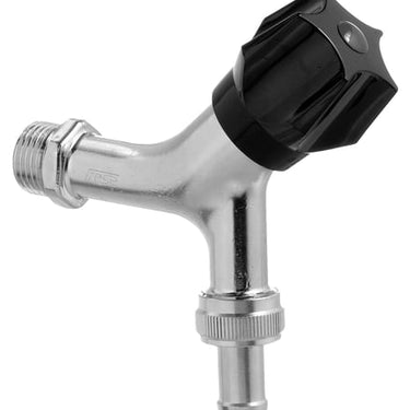 Frese  1/2" aftapventil med nippel kontra og slangeforskruning blankforkromet - 1