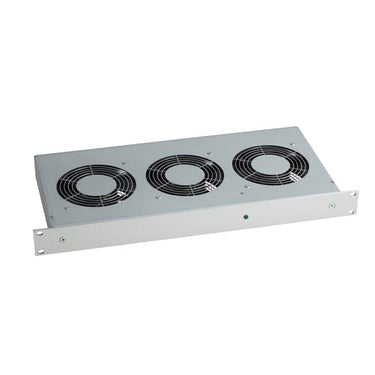 LEXCOM 19'' Rackindsats med ventilatorer 1HE aluminium - 1