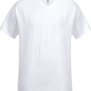 T-shirt V-hals Hvid 2XL - 1
