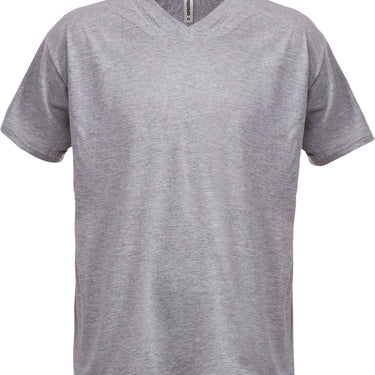 T-shirt V-hals Grå Meleret S - 1
