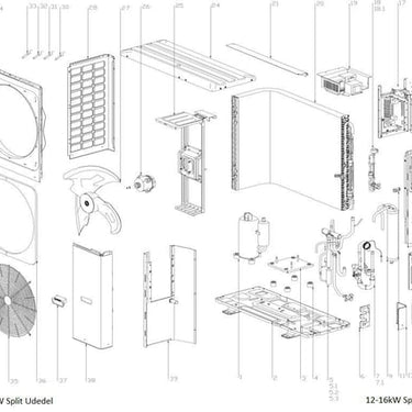 Trykregulering - 12-16kW Split/Monoblok - 1