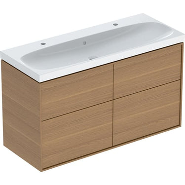 Ifö Sense Art sæt håndvask med underskab fire skuffer 120 cm eg - 1