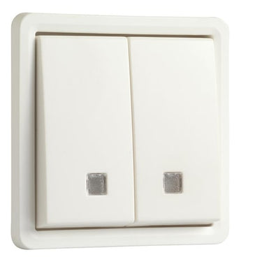 Fjedertryk med linse db IP55 hvid - 1