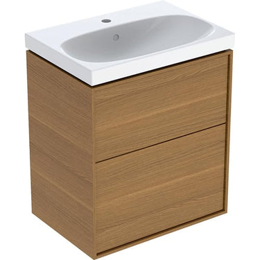 Ifö Sense Art sæt håndvask med underskab to skuffer kompakt 60 cm eg - 1