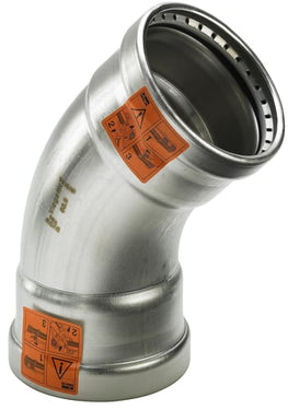 Viega Sanpress Inox XL bøjning 45° 88,9 Rustfritstål/blank 482664 - 1
