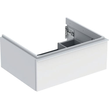 Geberit Icon vaskeskab 592 x 476 x 247 mm 1 skuffe hvid højkomprimeret trelags-spånplade mat lakeret - 1