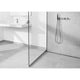 Unidrain GlassLine brusevæg glas/stål transparent 800mm - 1