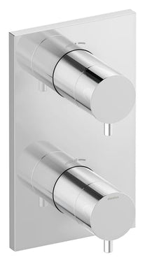 Damixa TMC termostatplade t/brus 110x185mm forkromet - 1