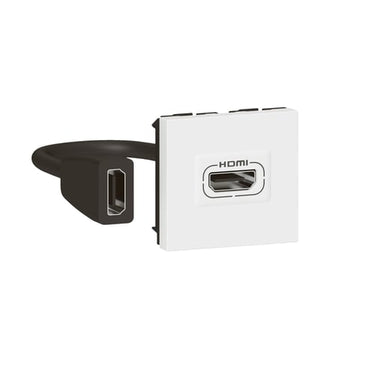 Mosaic AV HDMI udtag forlænger 15cm kabel 2M hvid - 1