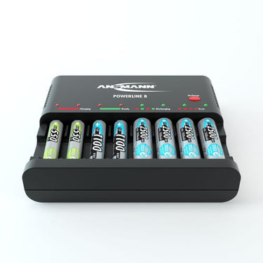 Powerline 8 Lader for AA /AAA Nimh 8 stk. - 1