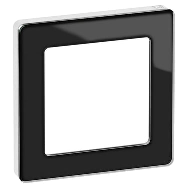 LK FUGA Design ramme - PURE Glas 2 x 2 modul vandret sort hvid - 1