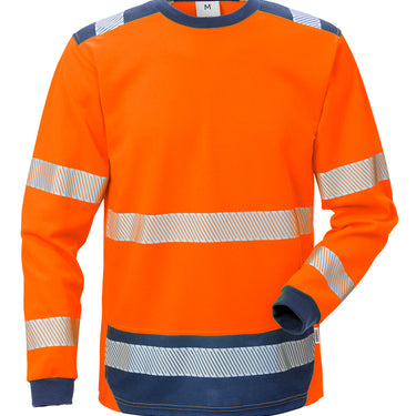 Fristads Hi-Vis langærmet T-shirt kl.3 7724 orange/marine str S - 1