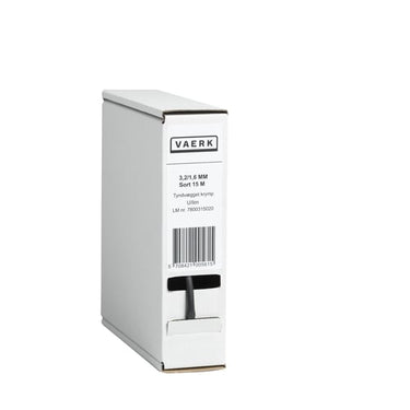 Krympeflex minibox uden lim 3,2/1,6MM sort 15M - 1