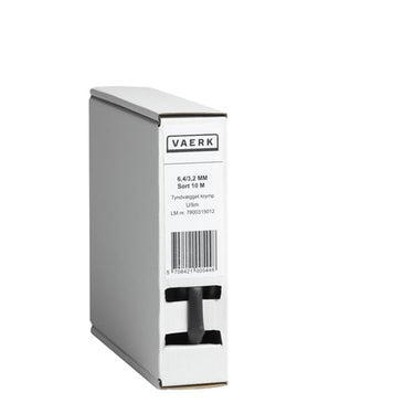 Krympeflex minibox uden lim 6,4/3,2MM sort 10M - 1