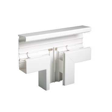 T-stykke ned TEK-TSN161-3 RAL9016 hvid - 1