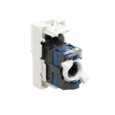 Dataudtag Mosaic 1x RJ45 Kat.6 UTP modular jack og tekstfelt 1M hvid - 1