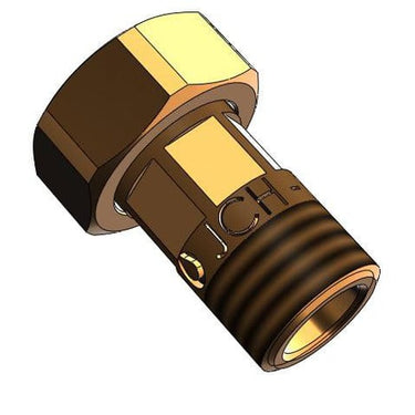 JCH målerforskruning 2086 2" x 1 1/2" x 70 mm rødgods - 1