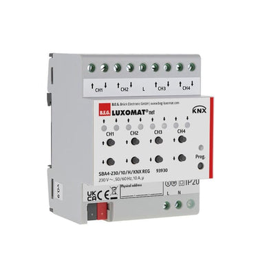 SBA4-230 / 10 / H / KNX REG hvid jalousi-aktuator m 4-kanaler til styring af gardinerpersienner mv. - 1