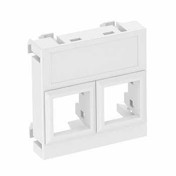Dataudtag type LE plan for 2x Actassi S1 Modular Jack, hvid - 1