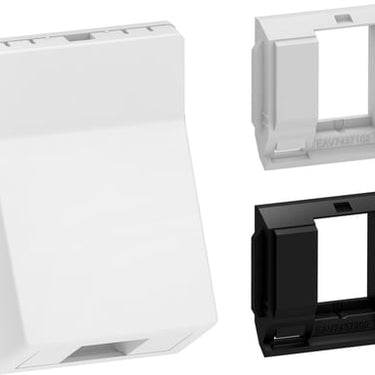 LK FUGA Dataudtag for 1x Keystone RJ45 1,5 modul vinklet hvid - 1