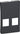 LK FUGA afdækning for Dataudtag for 2x Keystone RJ45 (Small/Large) 1,5 modul koksgrå - 1