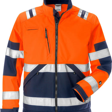 Fristads Hi-Vis softshell jakke kl.2 4083 orange/marine str XL - 1