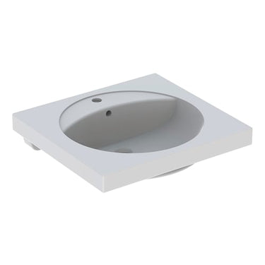 Geberit Preciosa håndvask 600x550x200mm t/bolte hvid porcelæn KeraTect 635108030 - 1