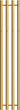 KRISS Vega håndklædetørrer 1420x257mm guld PVD - 1