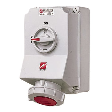 CEE stikkontakt 5 polet 63A 400V  IP67 5113A - 1